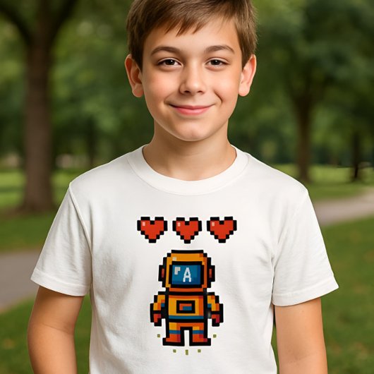 Retro Pixel Space Kinder T-shirt
