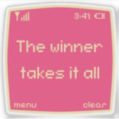  Retro Pixel  Sticker (Voorkant)