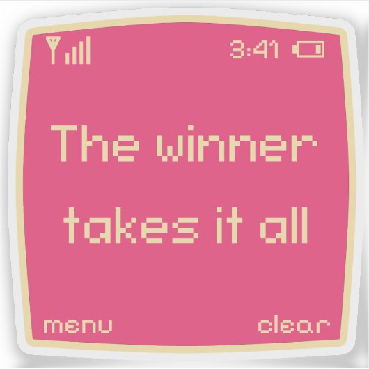  Retro Pixel  Sticker (Voorkant)