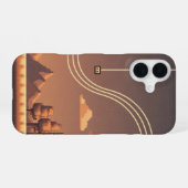 Retro Pixel Stuiter iPhone 16 Hoesje (Achterkant horizontaal)