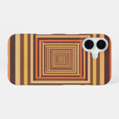 Retro Pixel Tunnel iPhone 16 Hoesje (Achterkant horizontaal)