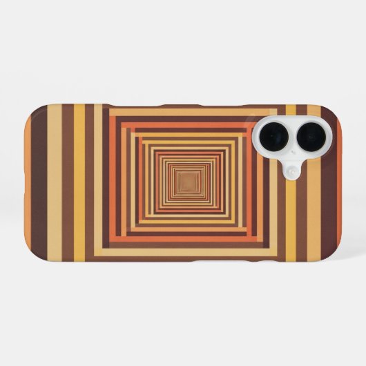 Retro Pixel Tunnel iPhone 16 Hoesje (Achterkant horizontaal)