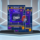 Retro Pixels Video Game Arcade Verjaardagsfeest Kaart