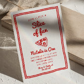 Retro Pizza 1e getrokken plak leuke foto verjaarda Kaart