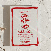 Retro Pizza 1e getrokken plak leuke foto verjaarda Kaart