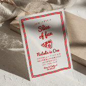 Retro Pizza 1e hand getrokken plak van leuke verja Kaart