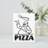 Retro Pizza Briefkaart (Staand voorkant)