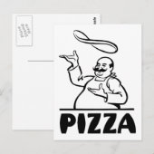 Retro Pizza Briefkaart (Voorkant / Achterkant)