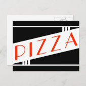 retro pizza briefkaart (Voorkant / Achterkant)