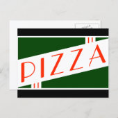 retro pizza briefkaart (Voorkant / Achterkant)