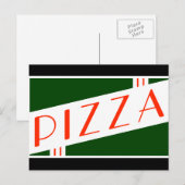 retro pizza briefkaart (Voorkant / Achterkant)