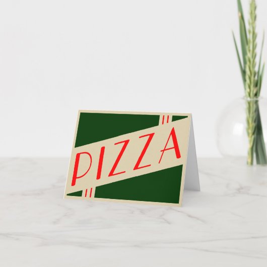 retro pizza kaart (Voorkant)