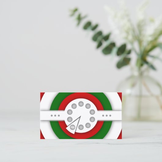 retro PIZZA loyaliteitskaart Klantenkaartje (Staand voorkant)