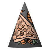 Retro pizza met een pompoen twist feesthoedjes (Voorkant)