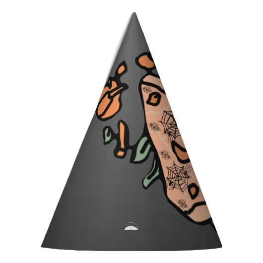 Retro pizza met een pompoen twist feesthoedjes (Links)