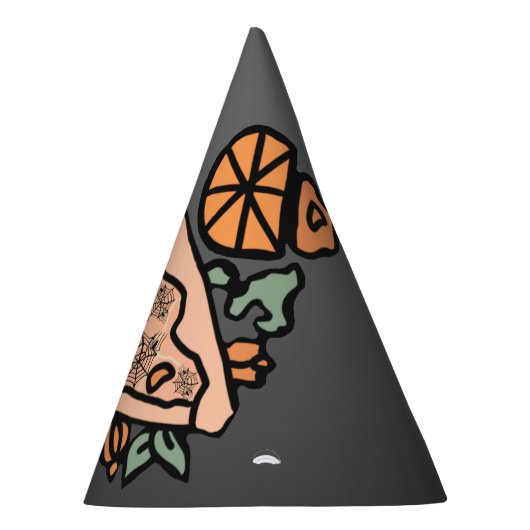 Retro pizza met een pompoen twist feesthoedjes (Rechts)