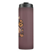 Retro pizza met een pompoen twist thermosbeker (Voorkant)