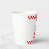 Retro Pizza Party Paper Cup Papieren Bekers (Rechts)