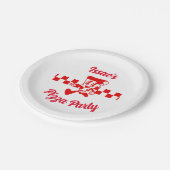 Retro Pizza Party Papier Borden Papieren Bordje (Gekanteld)