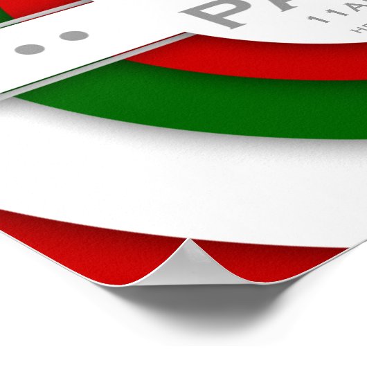 retro PIZZA party Poster (Hoek)