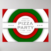 retro PIZZA party Poster (Voorkant)