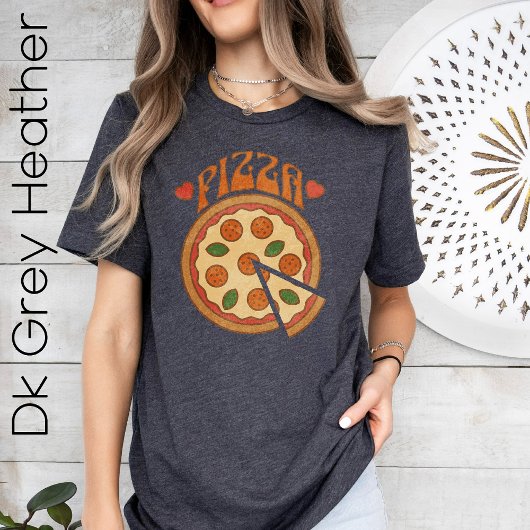 Retro Pizza, Pizzaliefhebber, Grappig Pizza T-shir T-shirt