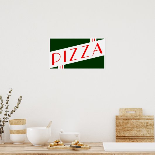 retro pizza poster (Keuken)