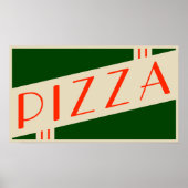 retro pizza poster (Voorkant)