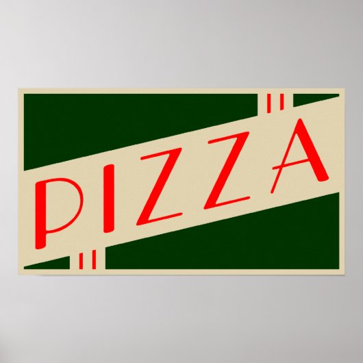 retro pizza poster (Voorkant)