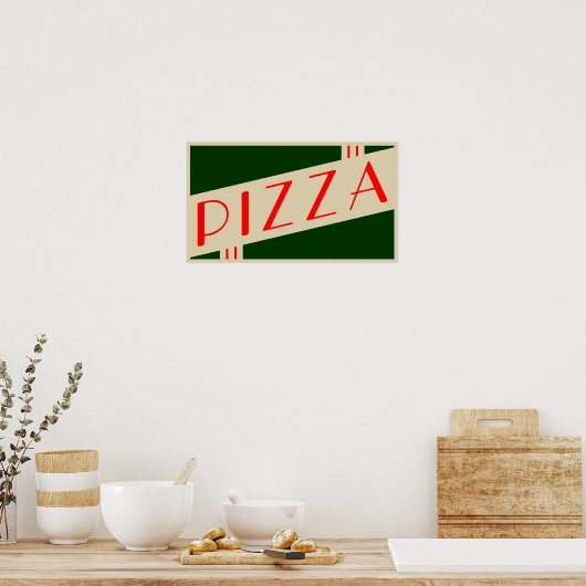 retro pizza poster (Keuken)