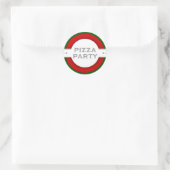retro PIZZA Ronde Sticker (Tas)