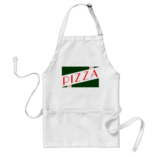 retro pizza standaard schort (Voorkant)