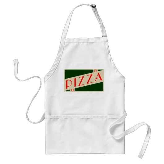 retro pizza standaard schort (Voorkant)