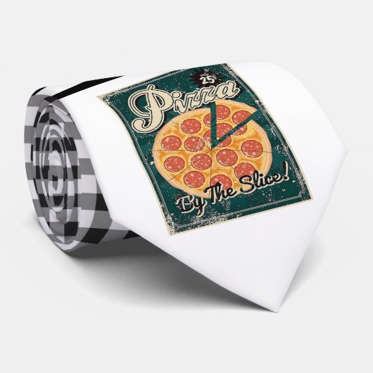 Retro Pizza stropdas (Opgerold)