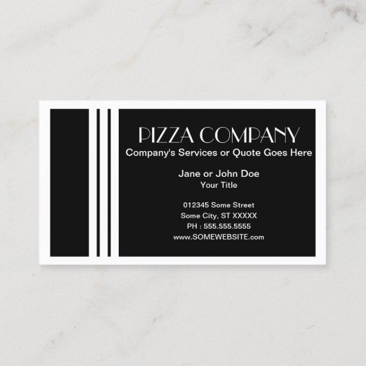 retro pizza visitekaartje (Achterkant)