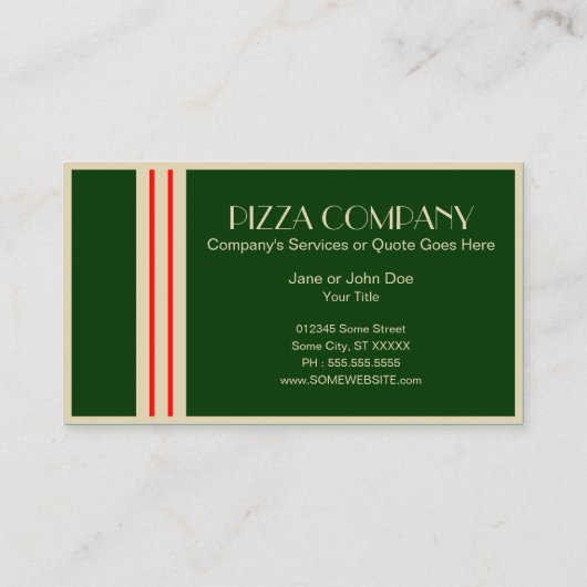 retro pizza visitekaartje (Achterkant)