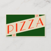 retro pizza visitekaartje (Voorkant)