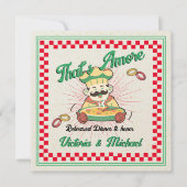 Retro Pizzadoos Dat is nog een repetitie diner Kaart (Voorkant)