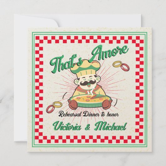 Retro Pizzadoos Dat is nog een repetitie diner Kaart (Voorkant)