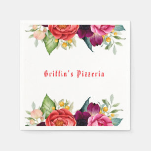 Retro Pizzeria Pizza Feest Italiaans Verjaardagsfe Servet