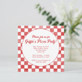 Retro Pizzeria Pizza Party Italiaans Verjaardagsfe Kaart (Staand voorkant)