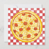 Retro Pizzeria Pizza Party Italiaans Verjaardagsfe Kaart (Achterkant)