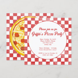Retro Pizzeria Pizza Party Italiaans Verjaardagsfe Kaart