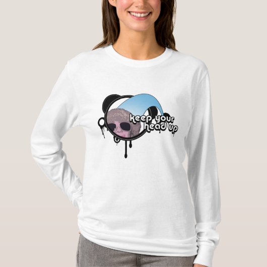 retro pj : hou je hoofd omhoog t-shirt (Voorkant)