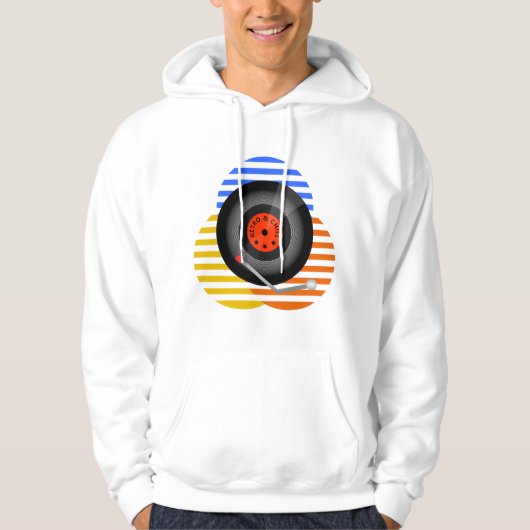 Retro Plaat Hoodie (Voorkant)
