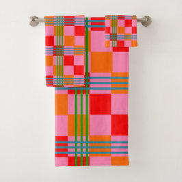 Retro Plaid  Bad Handdoek