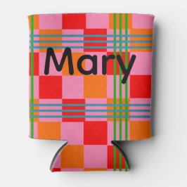 Retro Plaid  Blikjeskoeler