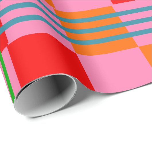 Retro Plaid  Cadeaupapier (Rol Hoek)