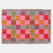 Retro Plaid  Deken (Voorkant)