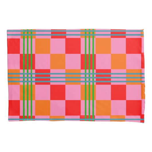 Retro Plaid  Kussensloop (Voorkant)